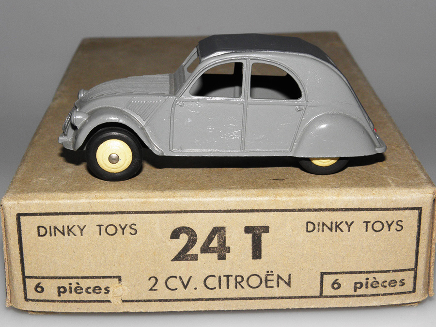 Dinky Toys France 24T Citroën 2 CV un feu 09/1952 Toit Lisse